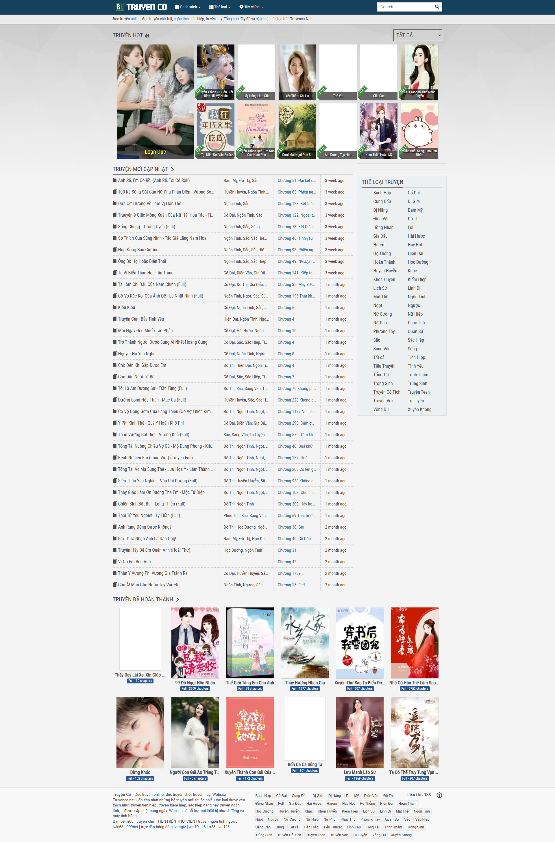 Mẫu Website Truyện Chữ 1