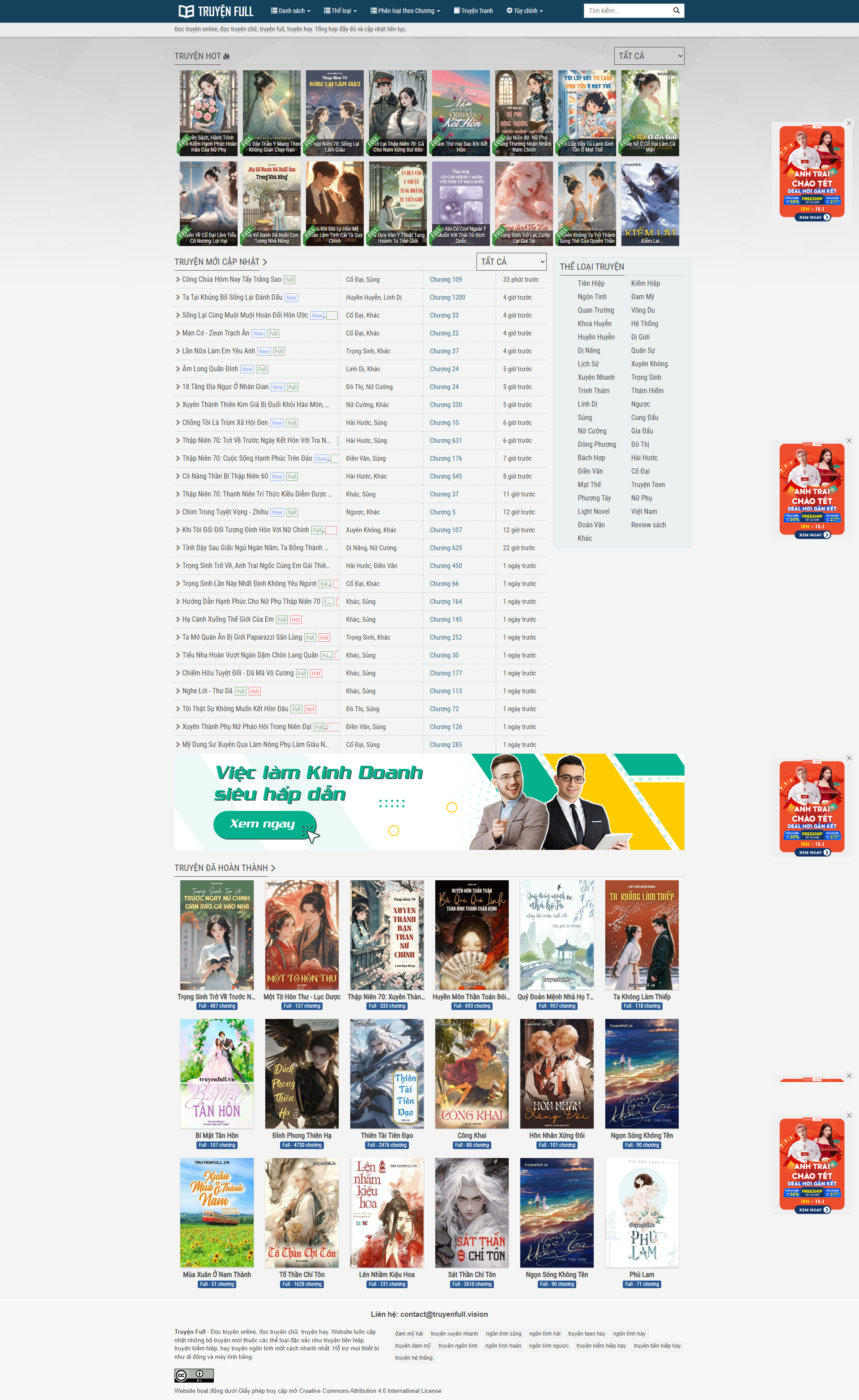 Mẫu Website Truyện Chữ 2