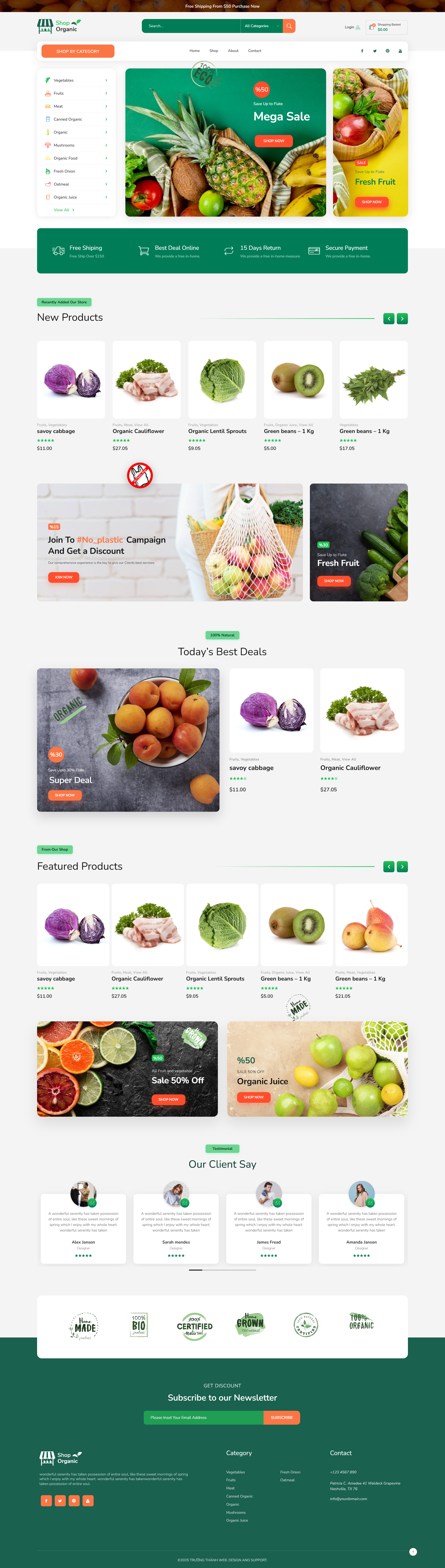 Shop Thực Phẩm Sạch Organic