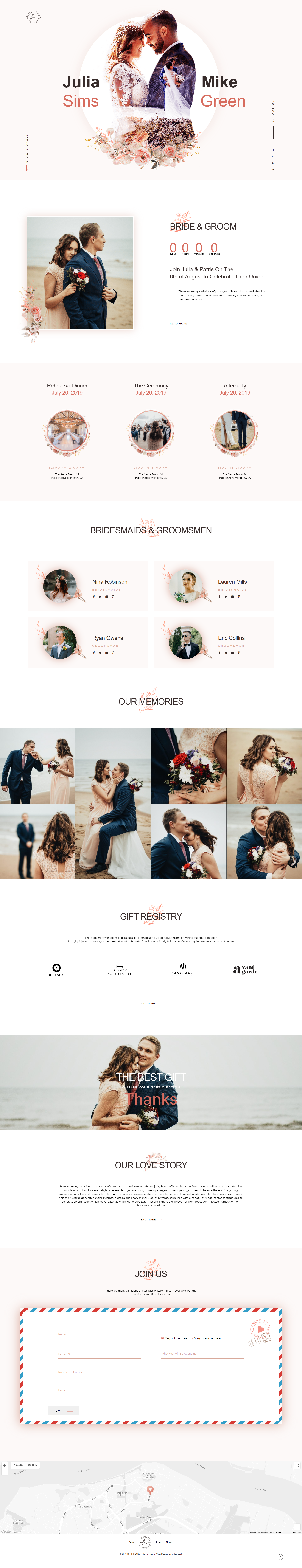 Landing-page Đám Cưới Hiện Đại